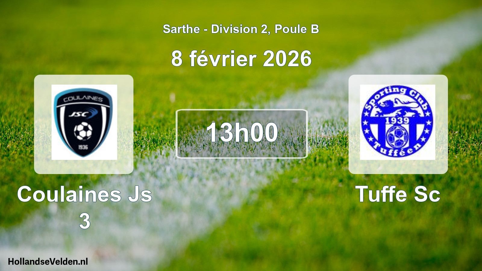 Geplande wedstrijd: Coulaines Js 3 - Tuffe Sc (8 februari 2026)
