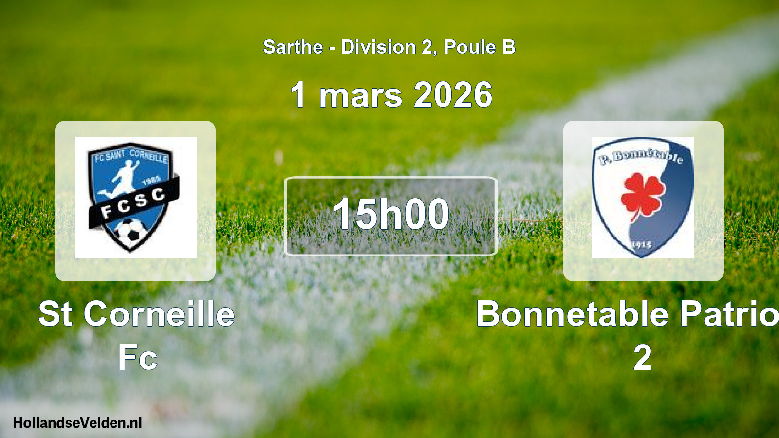 Geplande wedstrijd: St Corneille Fc - Bonnetable Patriote 2 (1 maart 2026)