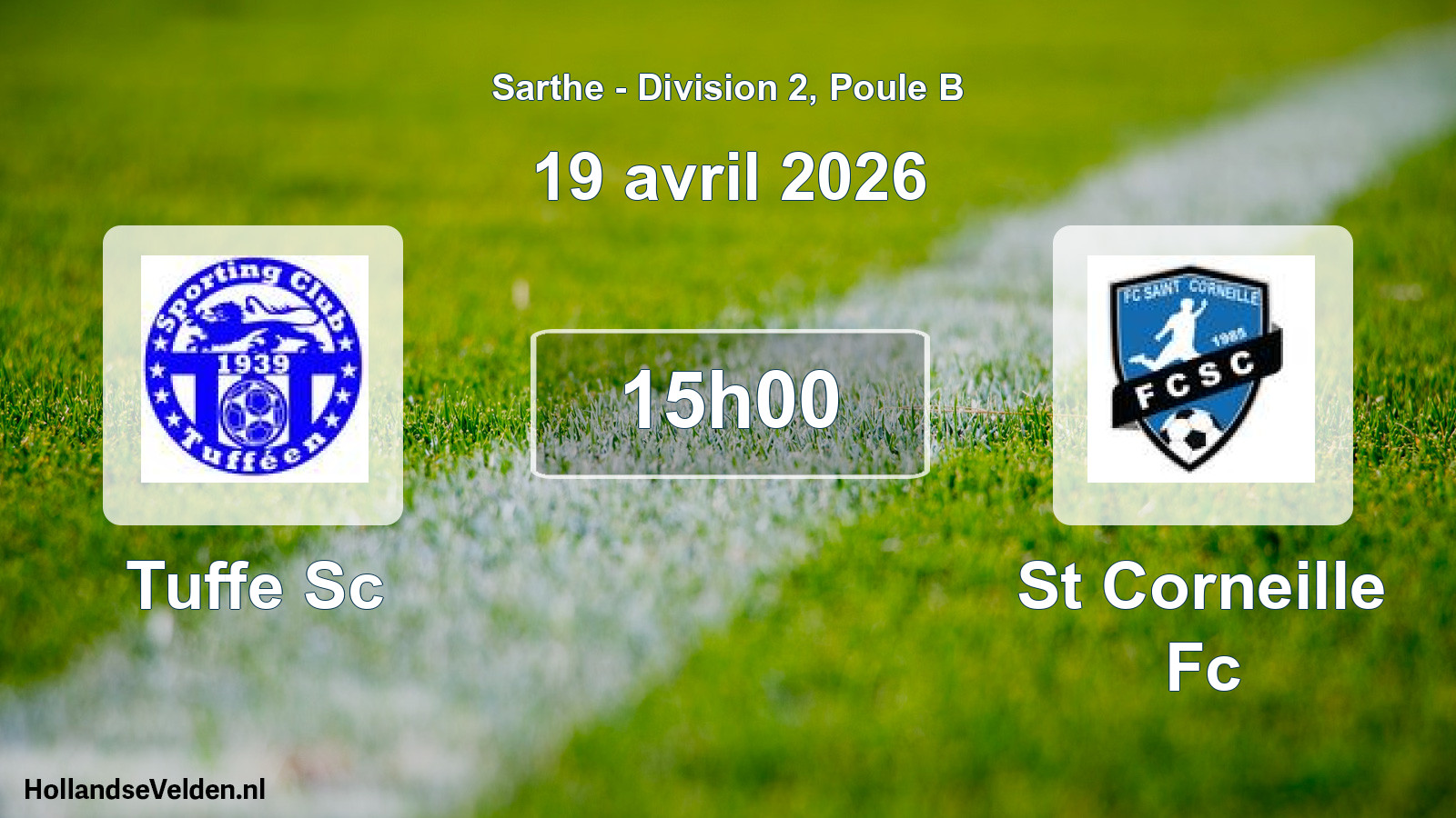 Geplande wedstrijd: Tuffe Sc - St Corneille Fc (19 april 2026)