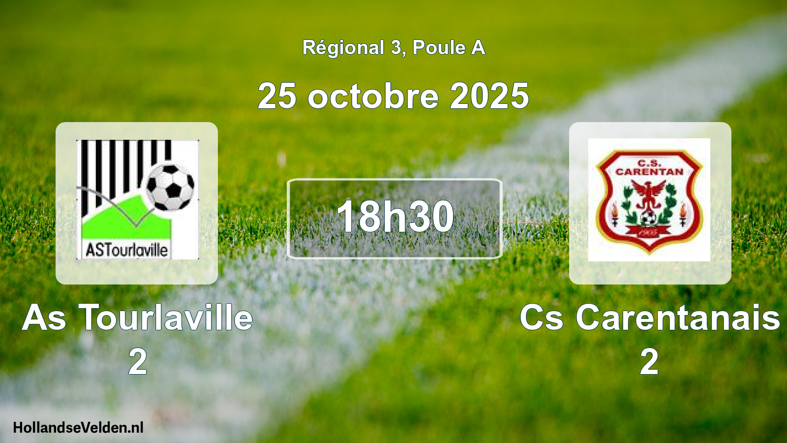 Geplande wedstrijd: As Tourlaville 2 - Cs Carentanais 2 (25 octobre 2025)