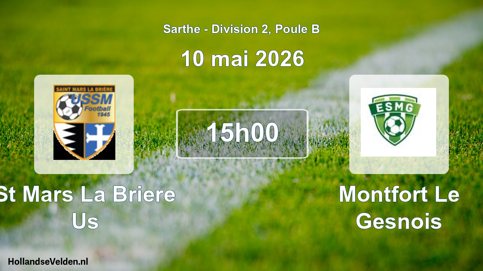 Geplande wedstrijd: St Mars La Briere Us - Montfort Le Gesnois (10 mei 2026)