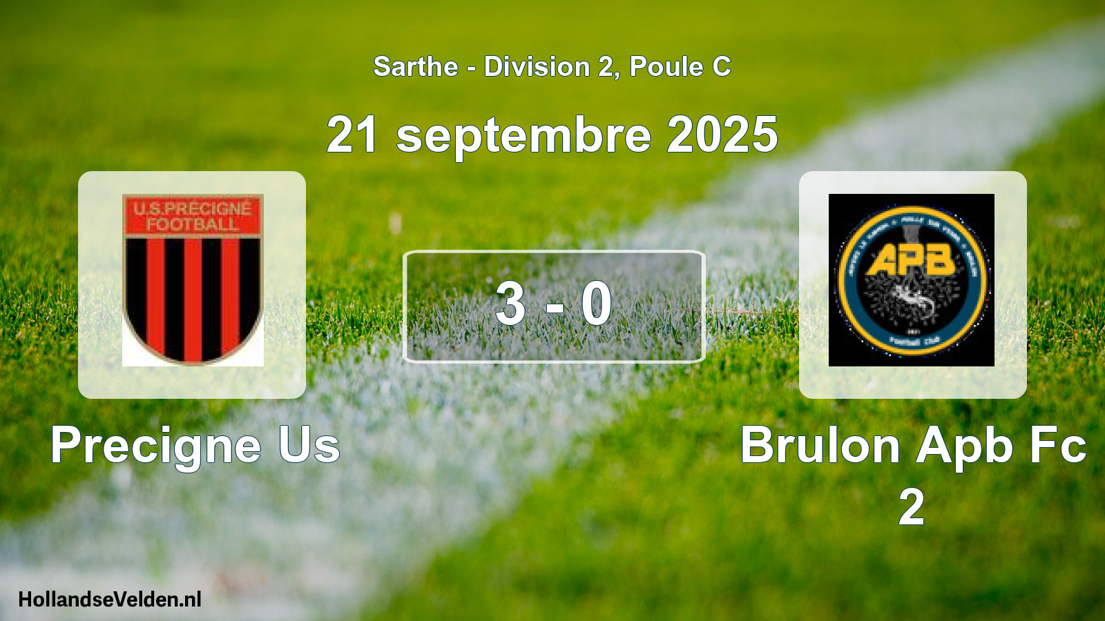 Gespeelde wedstrijd: Precigne Us - Brulon Apb Fc 2 3 - 0 (21 september 2025)