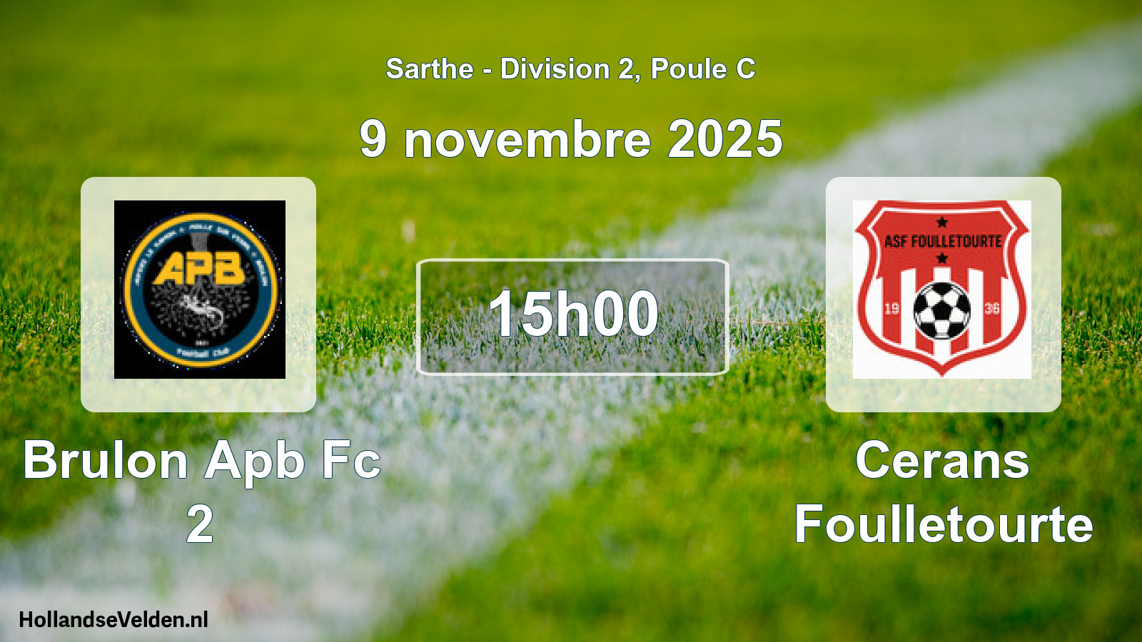 Geplande wedstrijd: Brulon Apb Fc 2 - Cerans Foulletourte (9 november 2025)