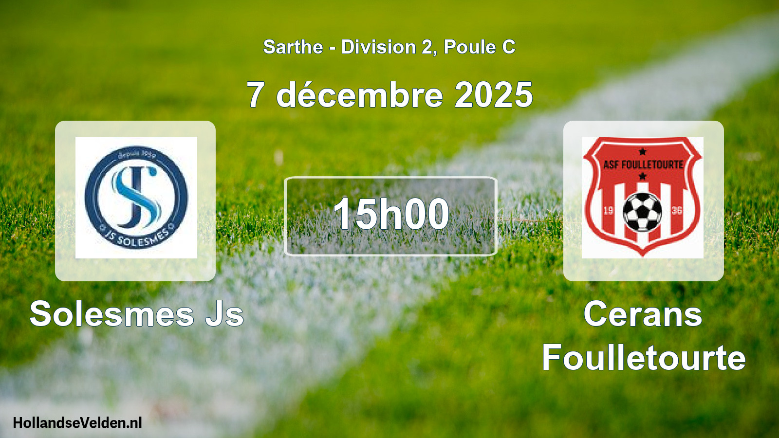 Geplande wedstrijd: Solesmes Js - Cerans Foulletourte (7 décembre 2025)