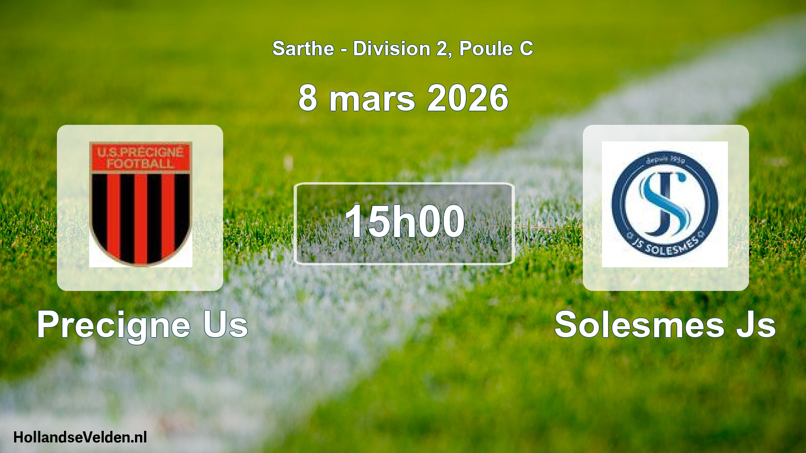 Geplande wedstrijd: Precigne Us - Solesmes Js (8 maart 2026)