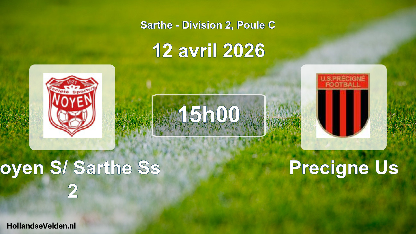 Geplande wedstrijd: Noyen S/ Sarthe Ss 2 - Precigne Us (12 april 2026)
