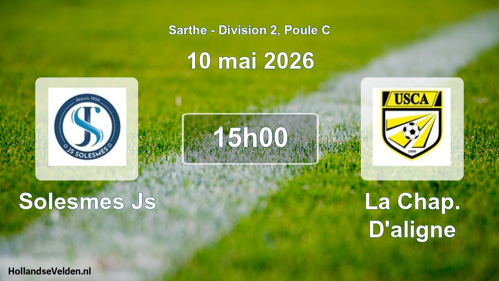 Geplande wedstrijd: Solesmes Js - La Chap. D'aligne (10 mei 2026)