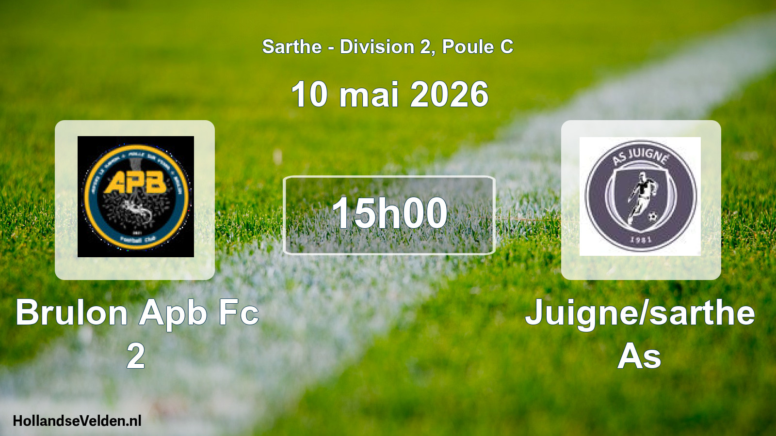 Geplande wedstrijd: Brulon Apb Fc 2 - Juigne/sarthe As (10 mai 2026)
