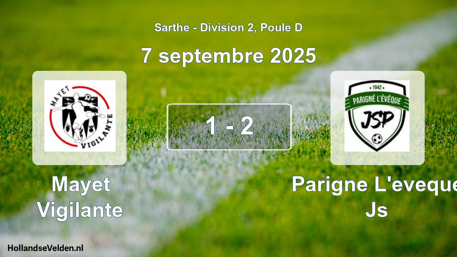 Gespeelde wedstrijd: Mayet Vigilante - Parigne L'eveque Js 1 - 2 (7 september 2025)