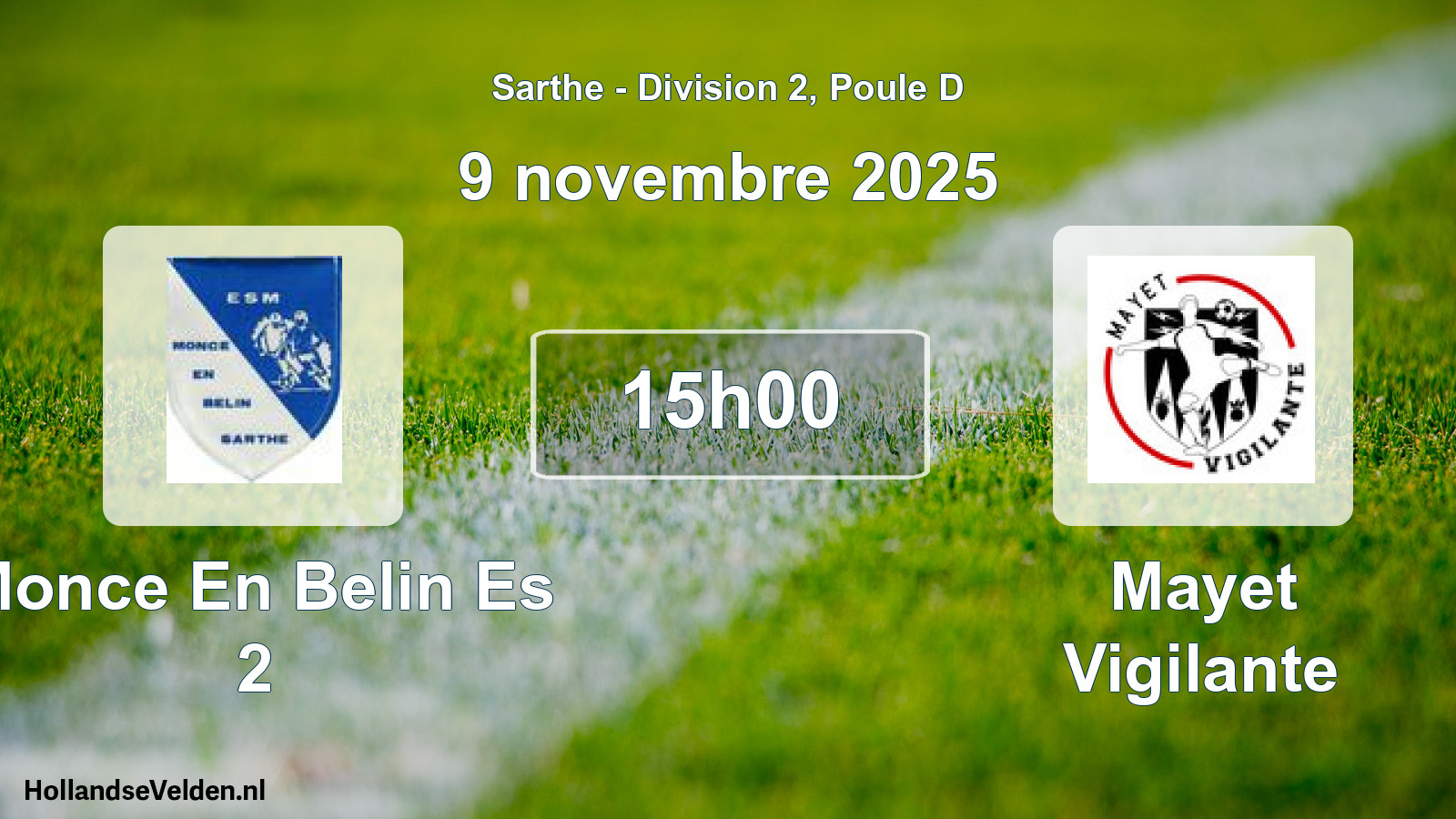 Scheduled Match: Monce En Belin Es 2 - Mayet Vigilante (9 November 2025)