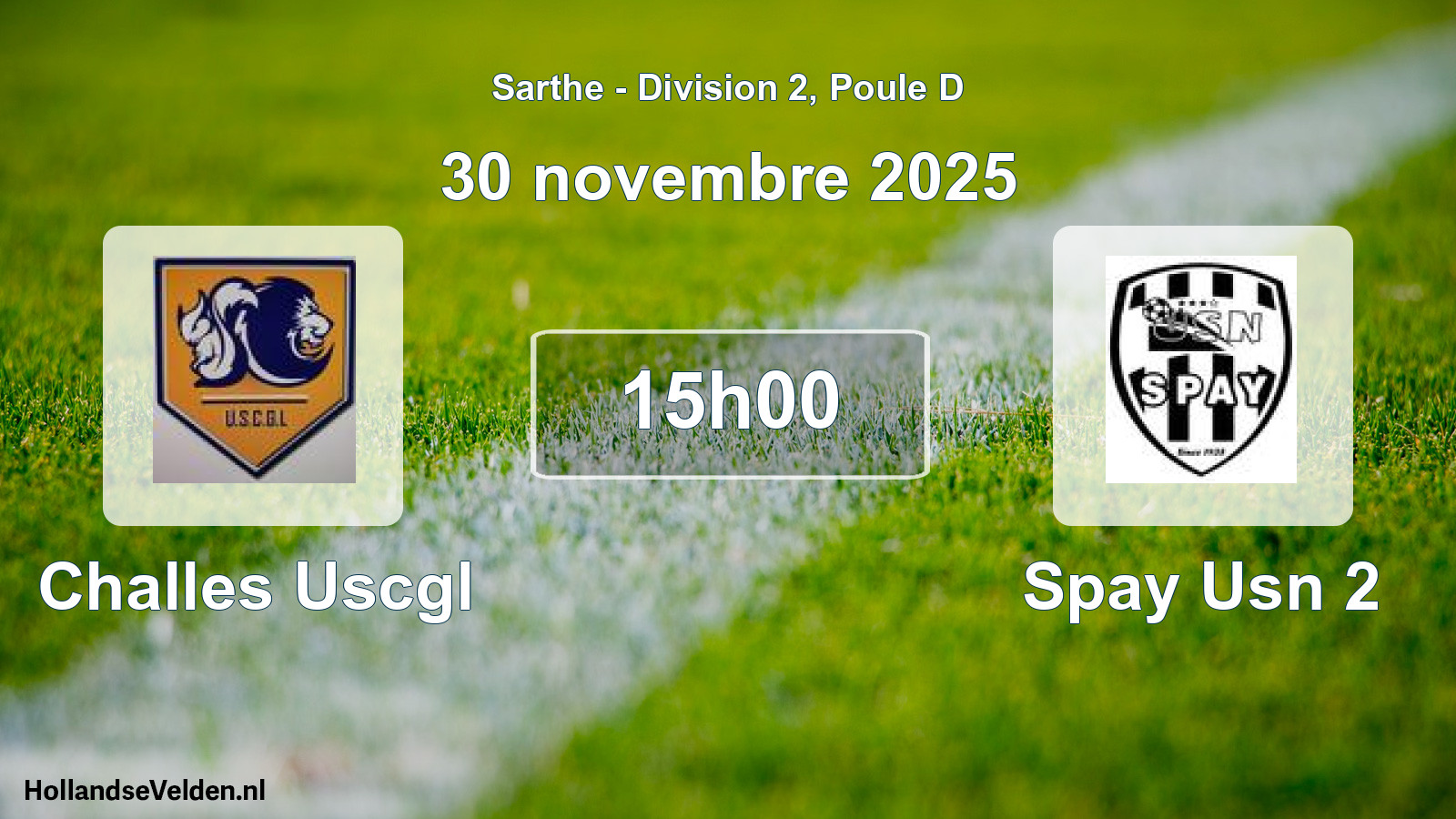 Geplande wedstrijd: Challes Uscgl - Spay Usn 2 (30 novembre 2025)