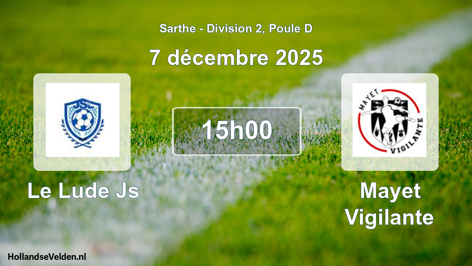 Geplande wedstrijd: Le Lude Js - Mayet Vigilante (7 december 2025)