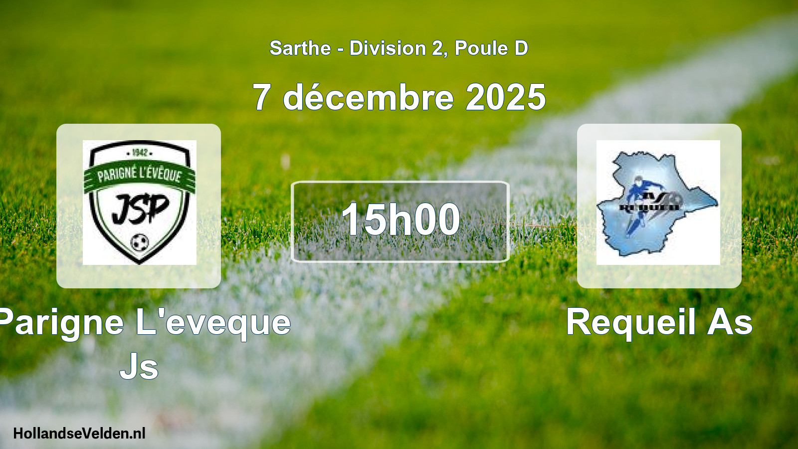 Geplande wedstrijd: Parigne L'eveque Js - Requeil As (7 december 2025)