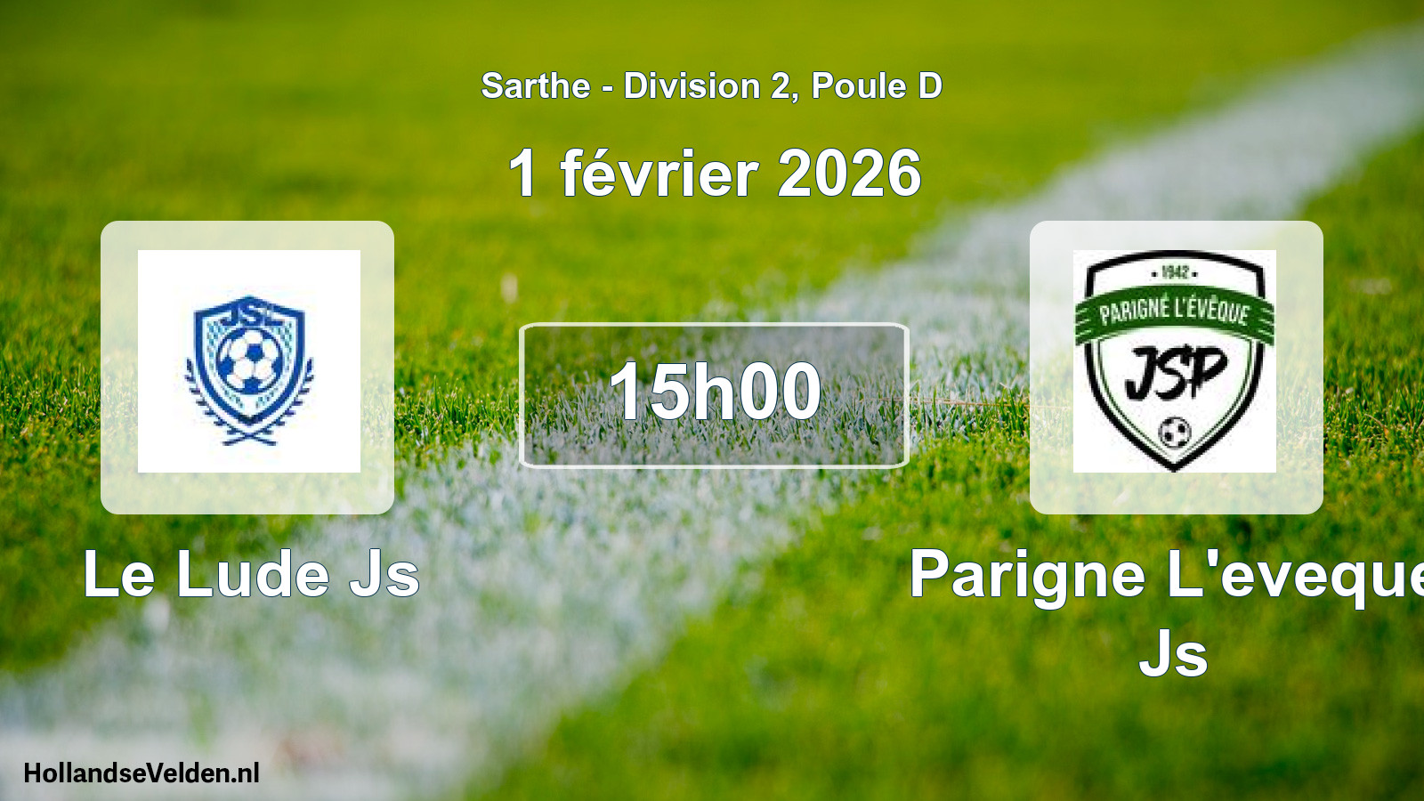 Geplande wedstrijd: Le Lude Js - Parigne L'eveque Js (1 februari 2026)