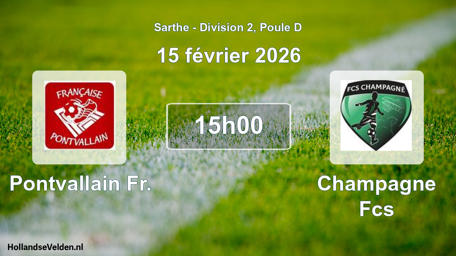 Geplande wedstrijd: Pontvallain Fr. - Champagne Fcs (15 février 2026)