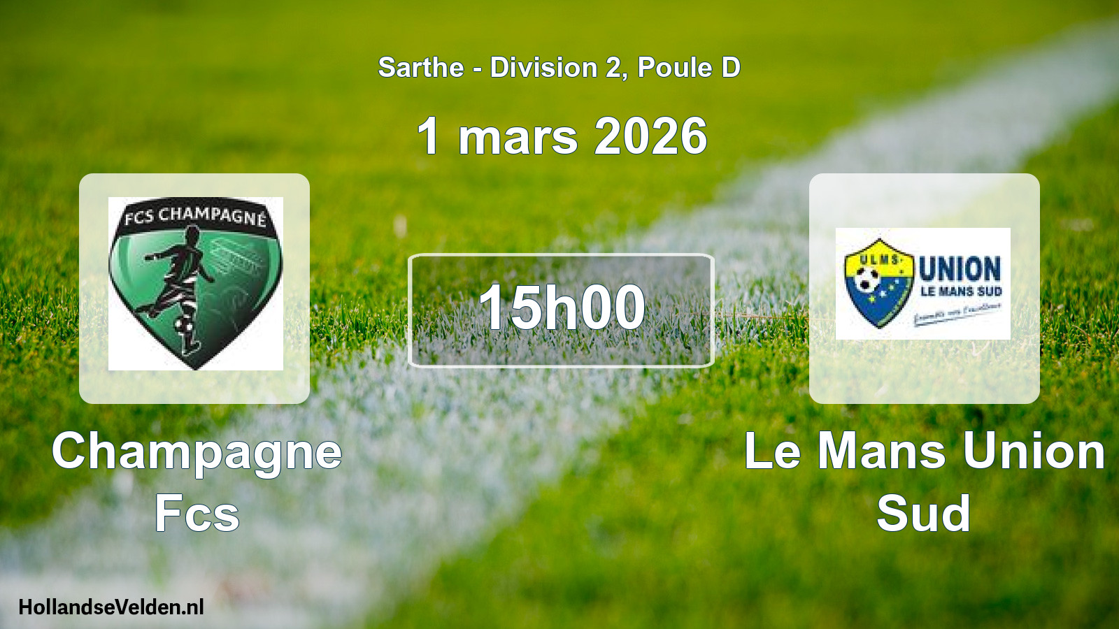 Geplande wedstrijd: Champagne Fcs - Le Mans Union Sud (1 mars 2026)