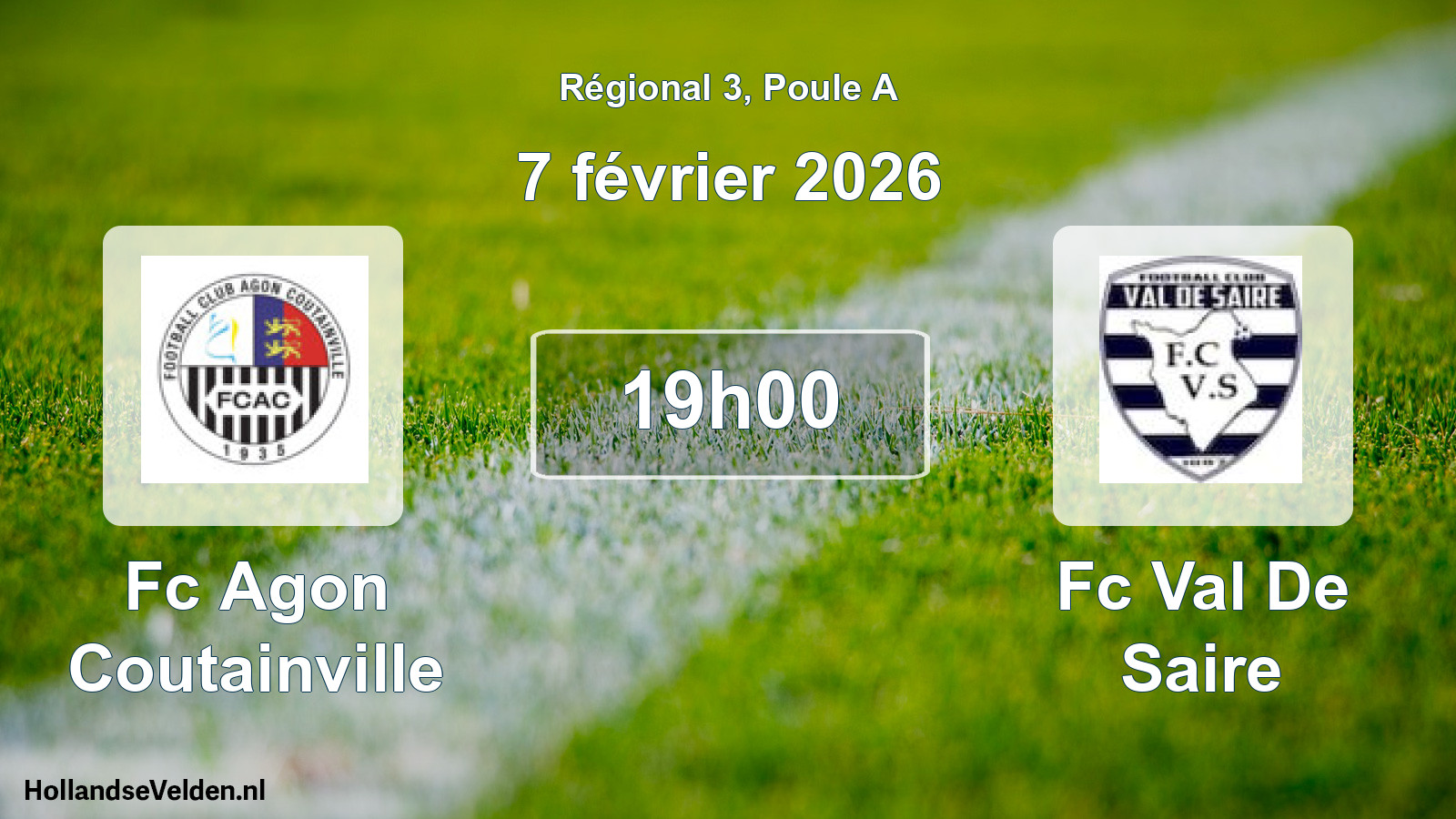 Scheduled Match: Fc Agon Coutainville - Fc Val De Saire (7 February 2026)