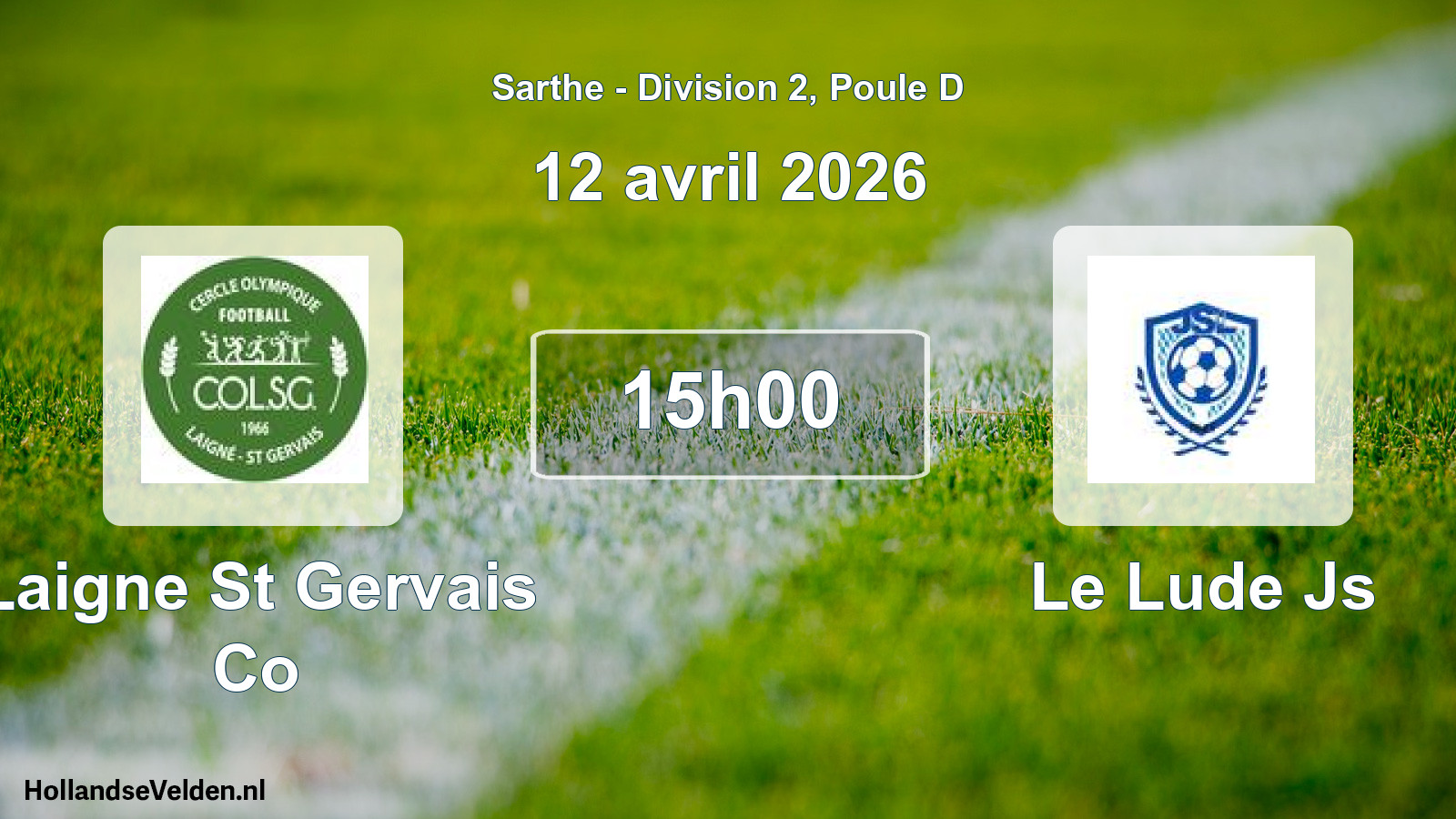 Scheduled Match: Laigne St Gervais Co - Le Lude Js (12 April 2026)
