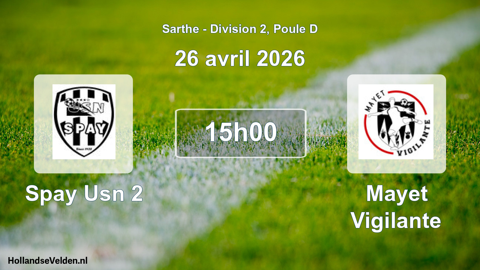 Scheduled Match: Spay Usn 2 - Mayet Vigilante (26 April 2026)