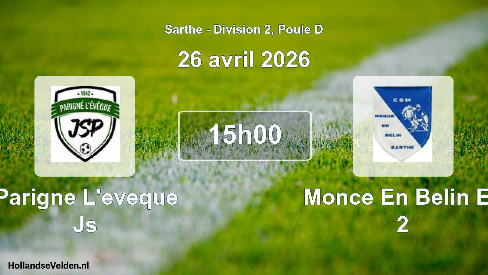 Geplande wedstrijd: Parigne L'eveque Js - Monce En Belin Es 2 (26 april 2026)