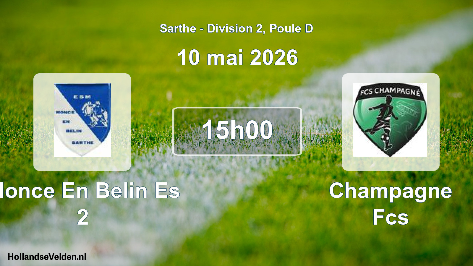 Geplande wedstrijd: Monce En Belin Es 2 - Champagne Fcs (10 mai 2026)