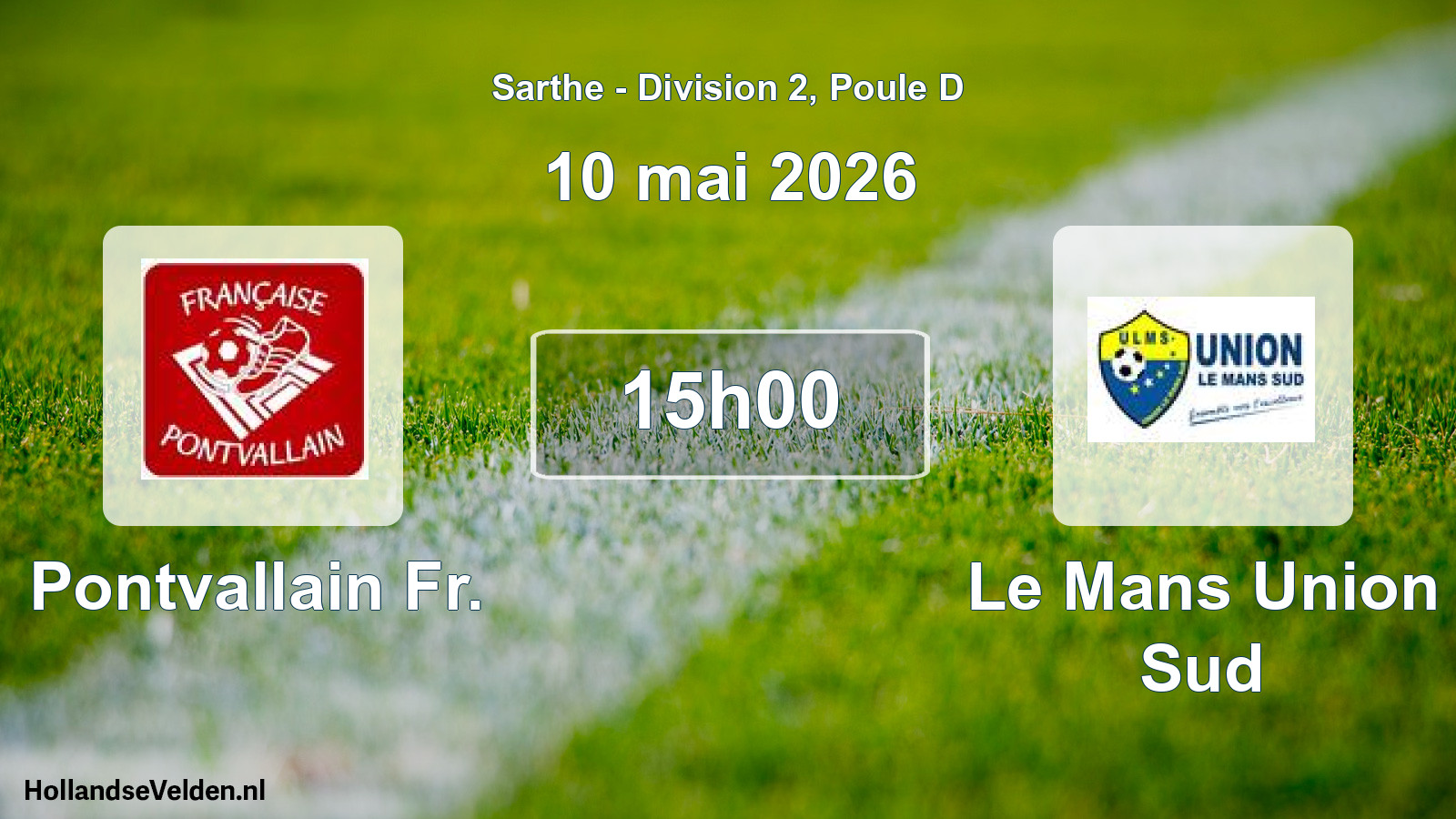 Geplande wedstrijd: Pontvallain Fr. - Le Mans Union Sud (10 mei 2026)