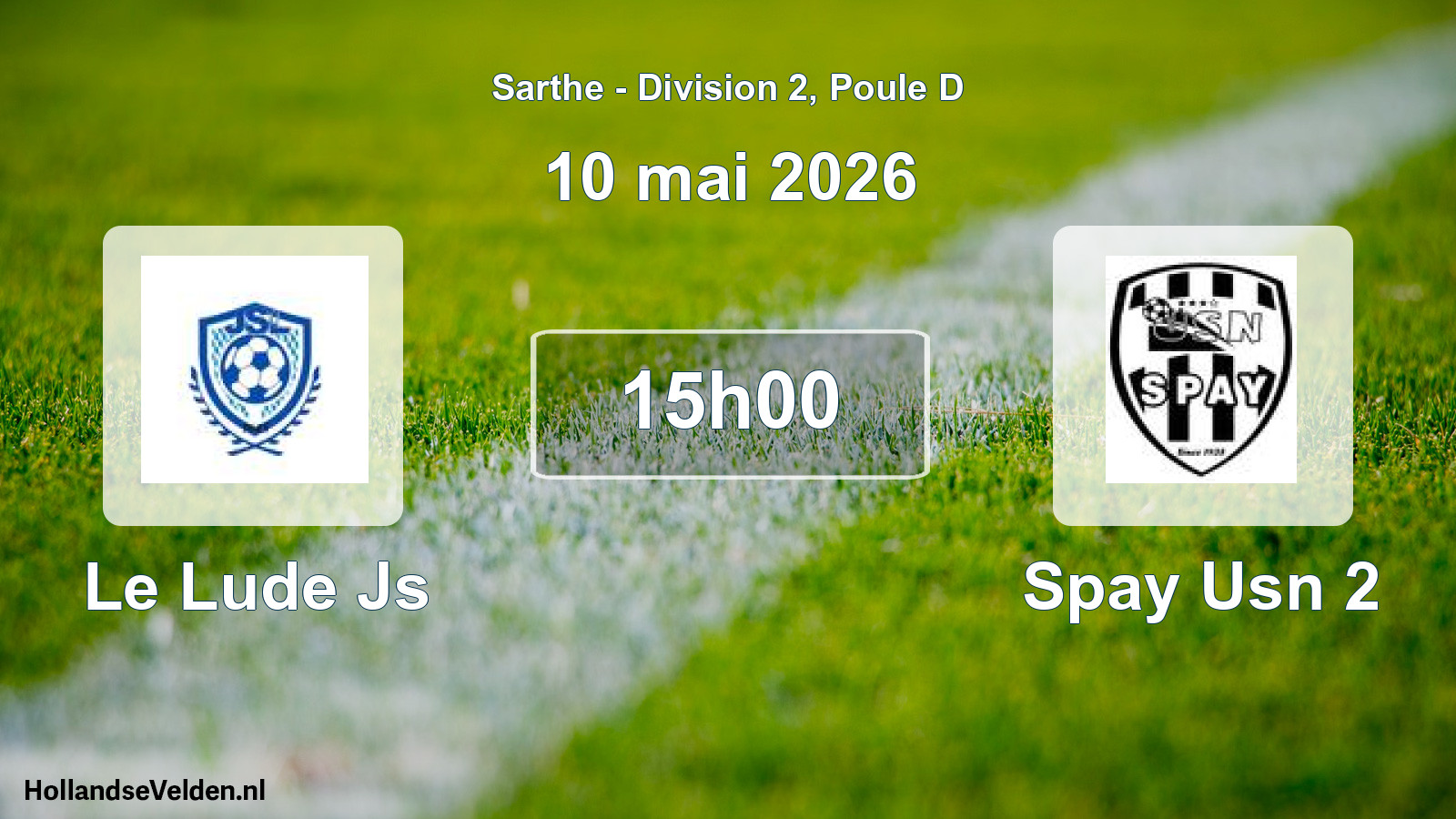 Geplande wedstrijd: Le Lude Js - Spay Usn 2 (10 mai 2026)