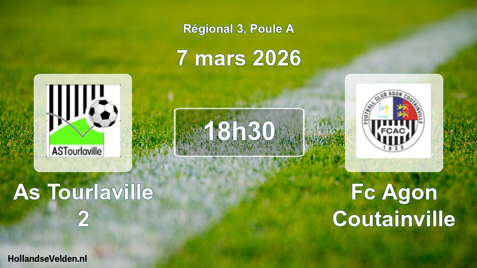 Geplande wedstrijd: As Tourlaville 2 - Fc Agon Coutainville (7 maart 2026)