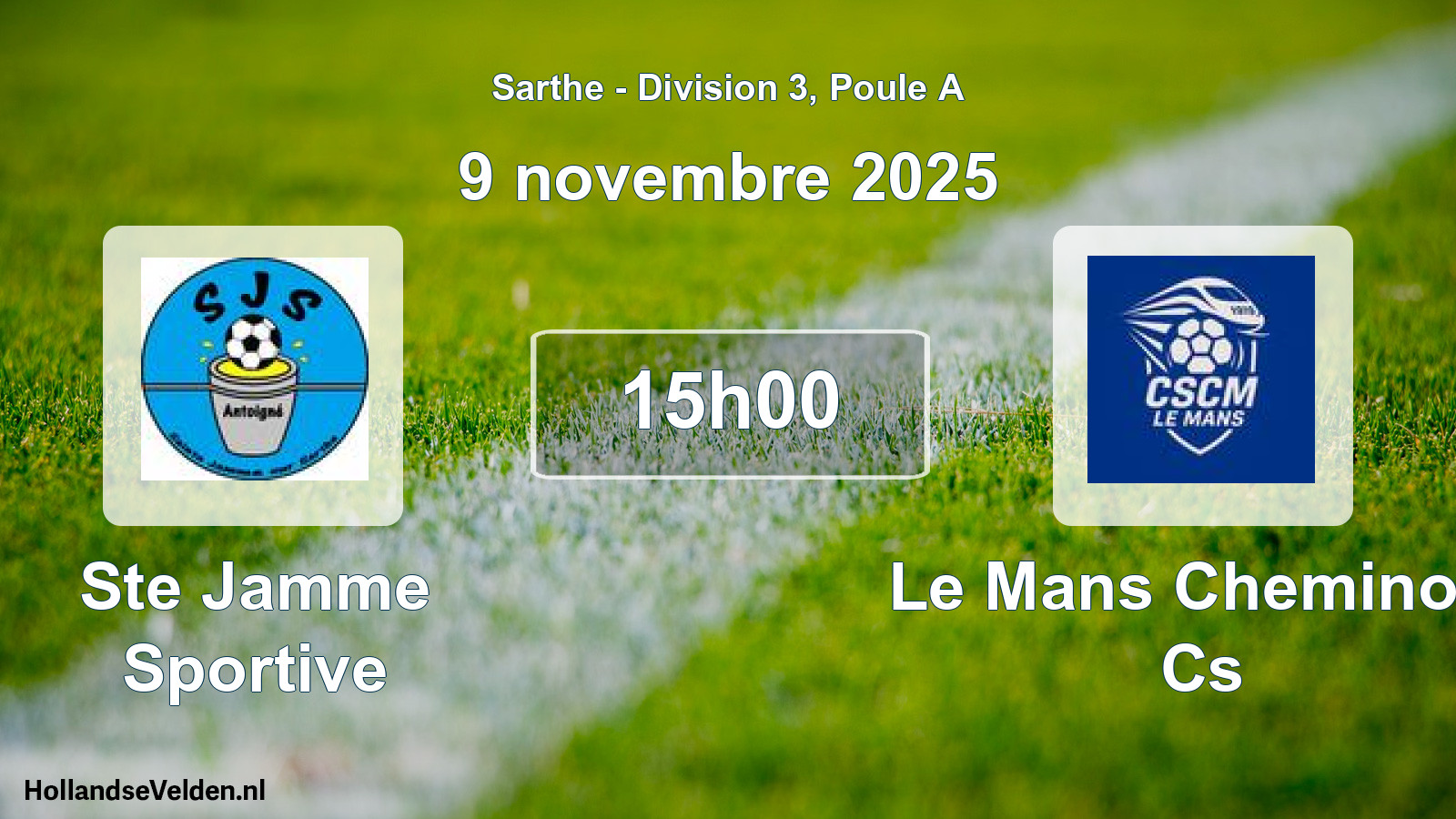 Geplande wedstrijd: Ste Jamme Sportive - Le Mans Cheminots Cs (9 november 2025)