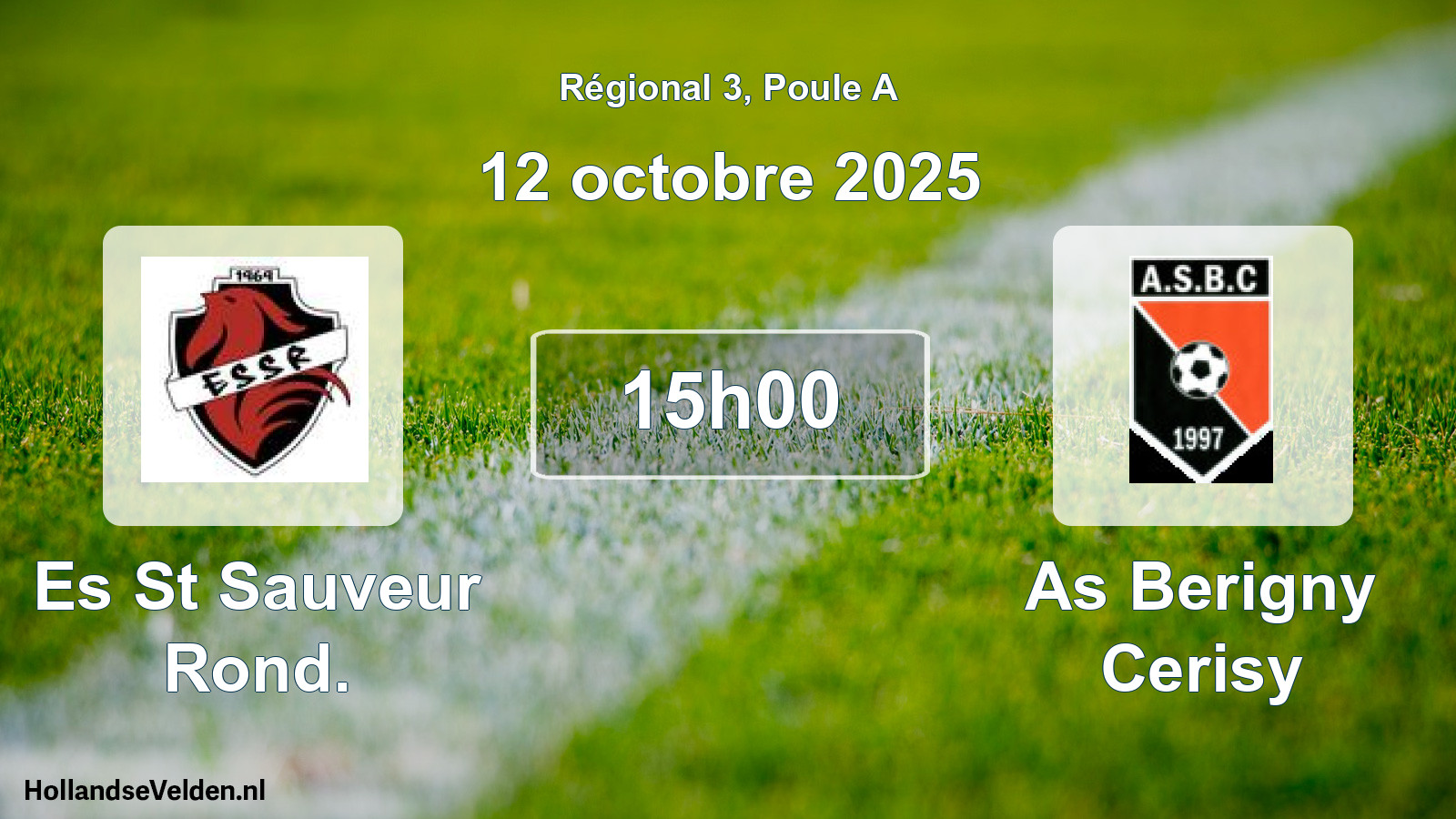 Scheduled Match: Es St Sauveur Rond. - As Berigny Cerisy (12 October 2025)