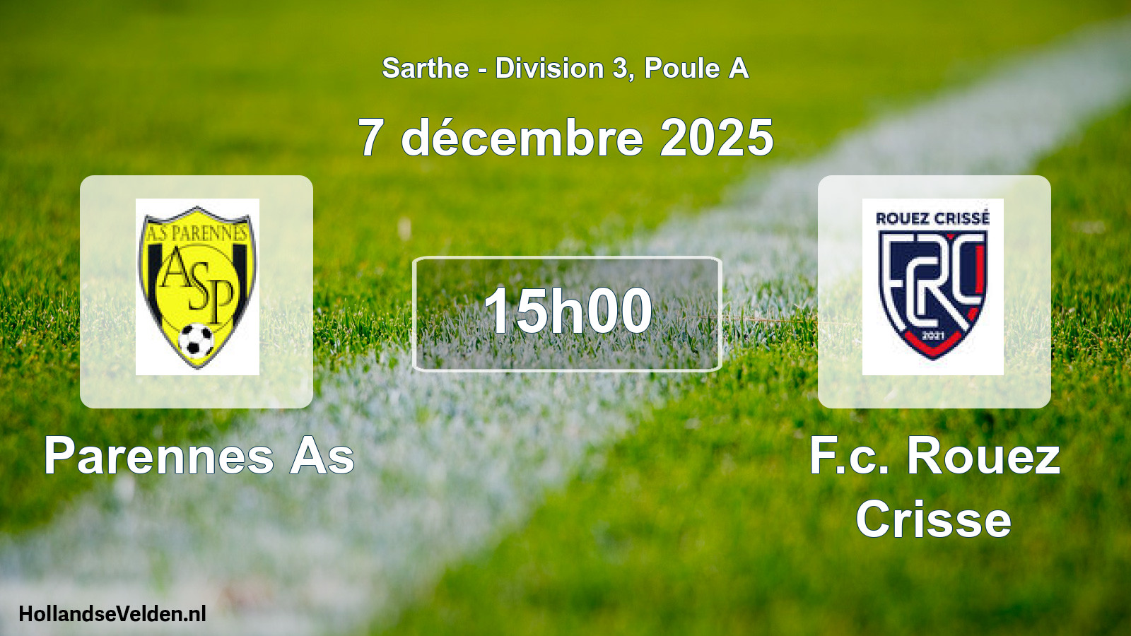 Scheduled Match: Parennes As - F.c. Rouez Crisse (7 December 2025)