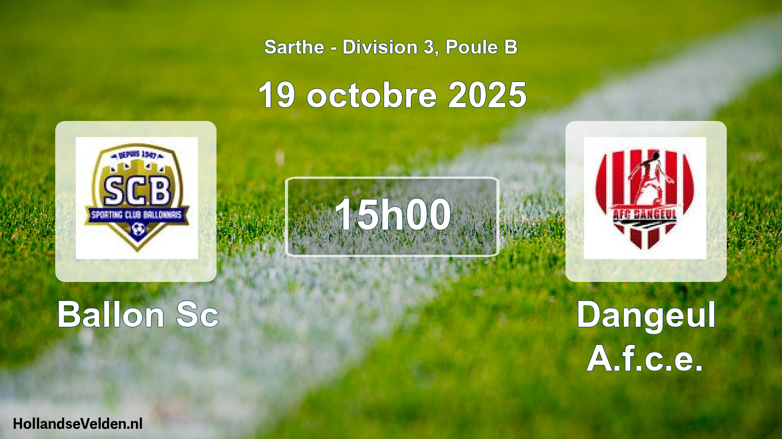 Scheduled Match: Ballon Sc - Dangeul A.f.c.e. (19 October 2025)