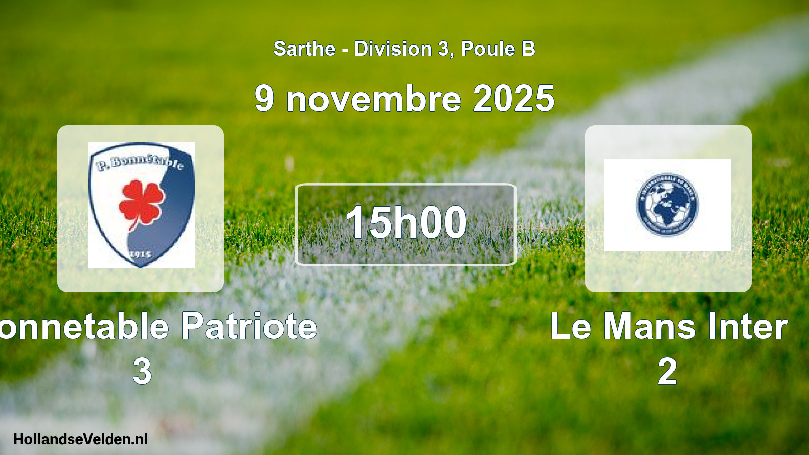 Scheduled Match: Bonnetable Patriote 3 - Le Mans Inter 2 (9 November 2025)