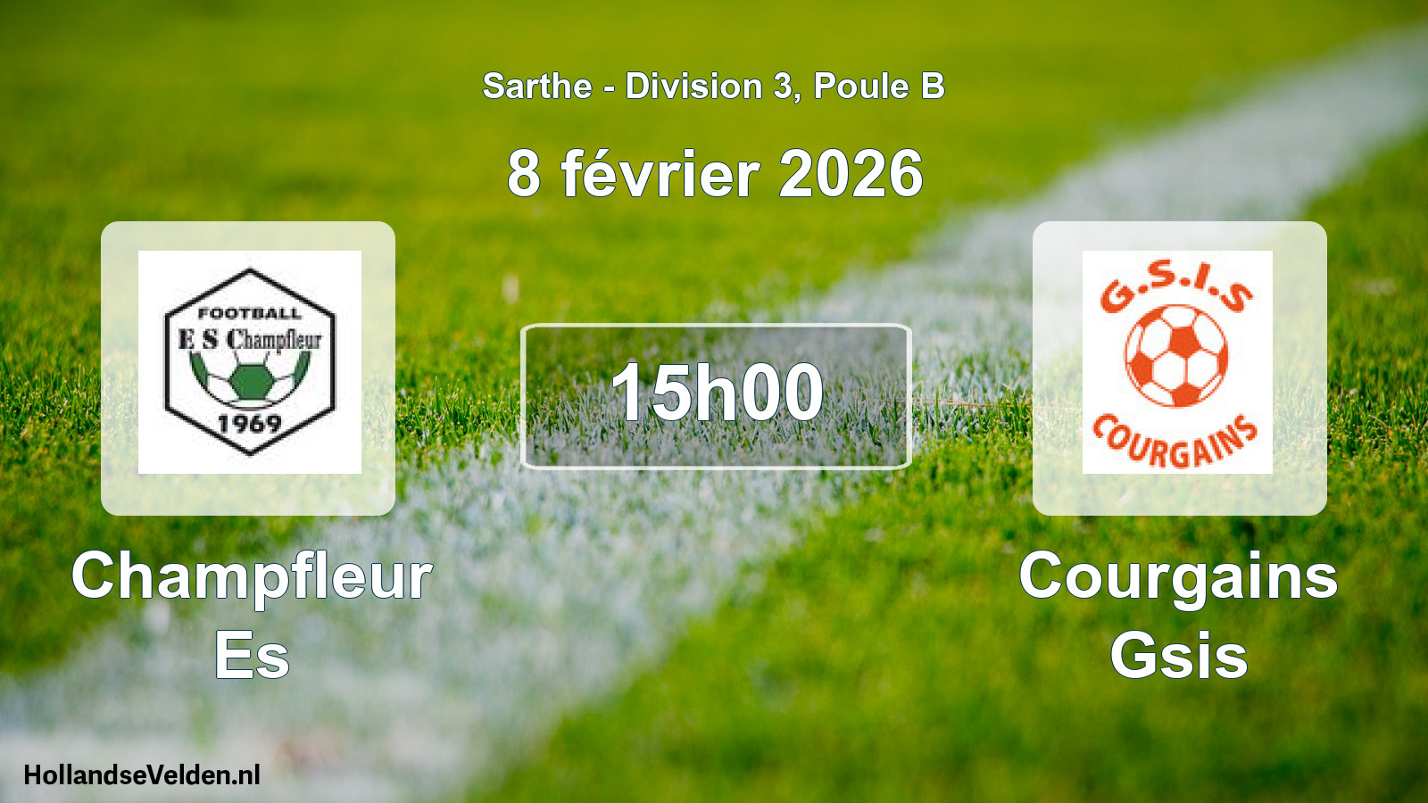 Scheduled Match: Champfleur Es - Courgains Gsis (8 February 2026)