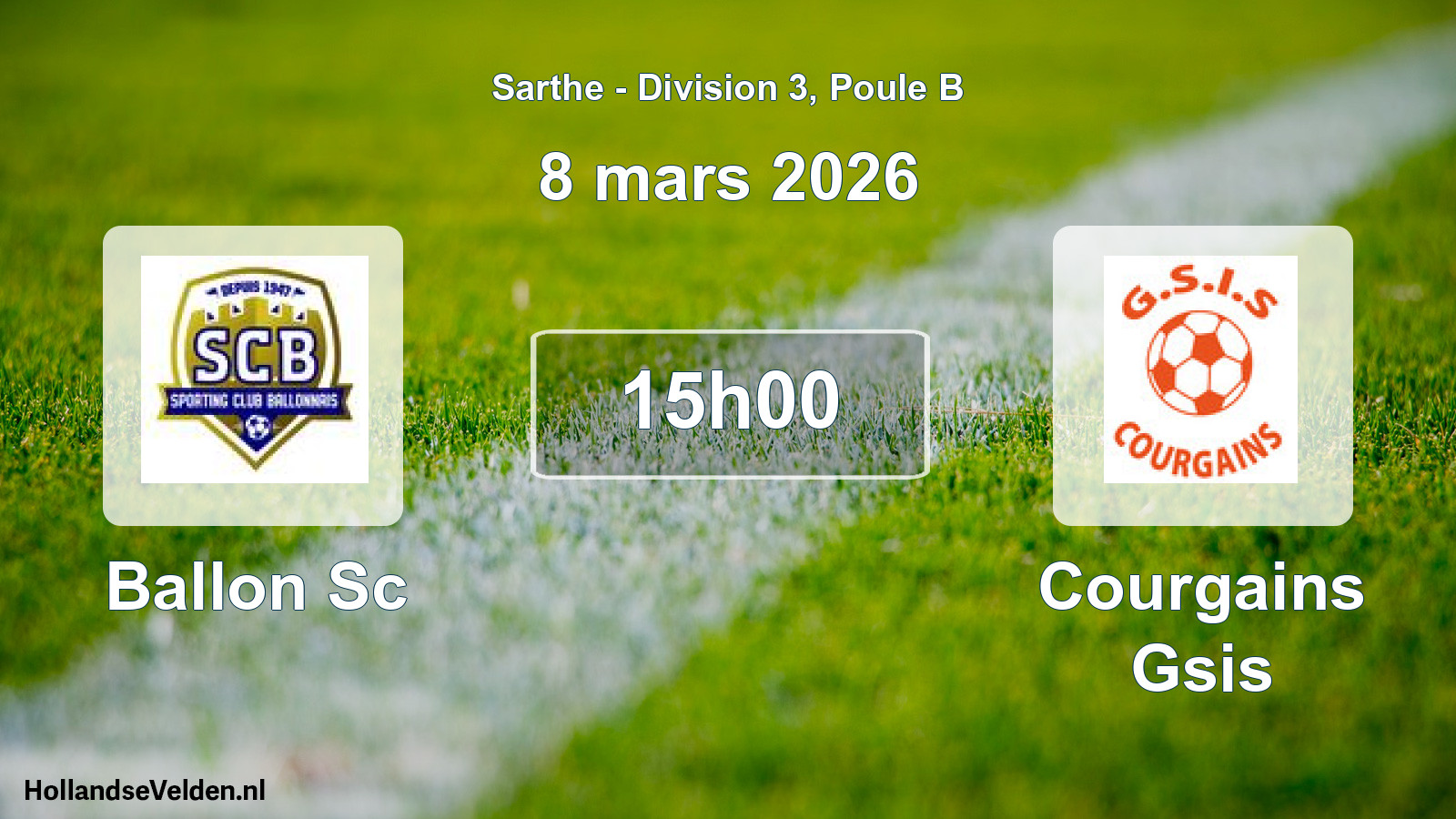 Scheduled Match: Ballon Sc - Courgains Gsis (8 March 2026)