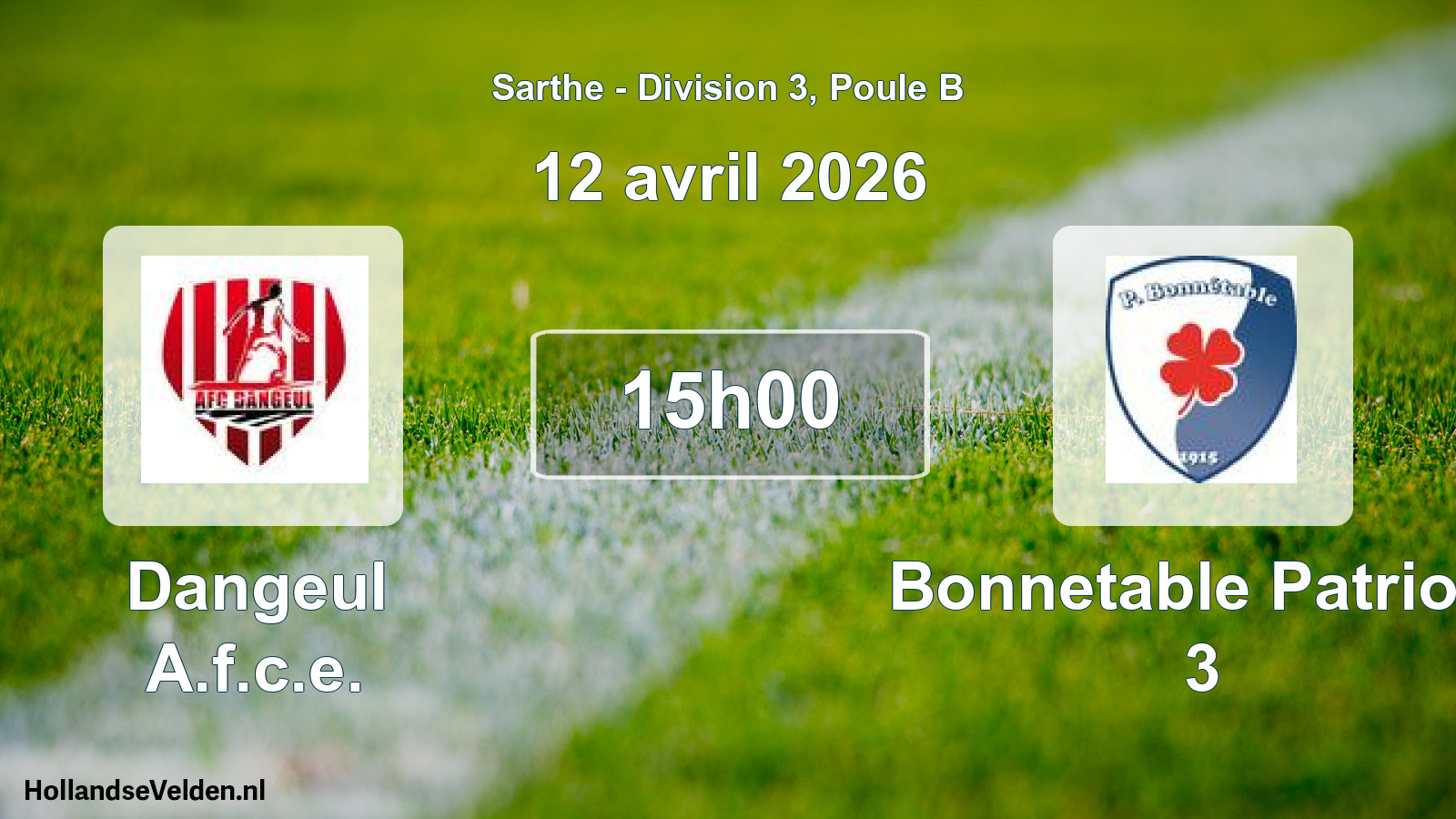 Scheduled Match: Dangeul A.f.c.e. - Bonnetable Patriote 3 (12 April 2026)