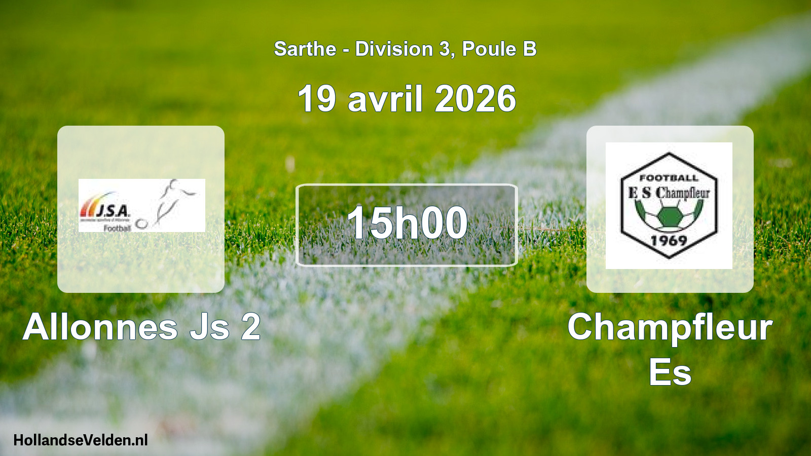 Scheduled Match: Allonnes Js 2 - Champfleur Es (19 April 2026)