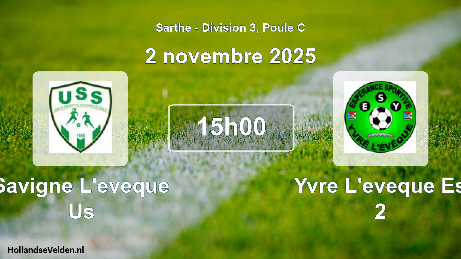 Geplande wedstrijd: Savigne L'eveque Us - Yvre L'eveque Es 2 (2 novembre 2025)