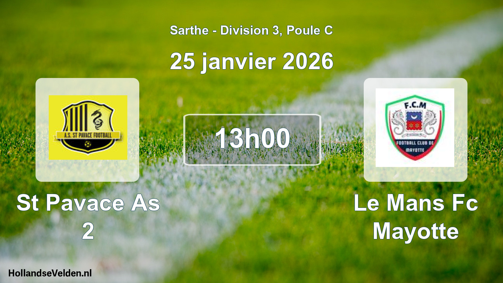 Scheduled Match: St Pavace As 2 - Le Mans Fc Mayotte (25 January 2026)