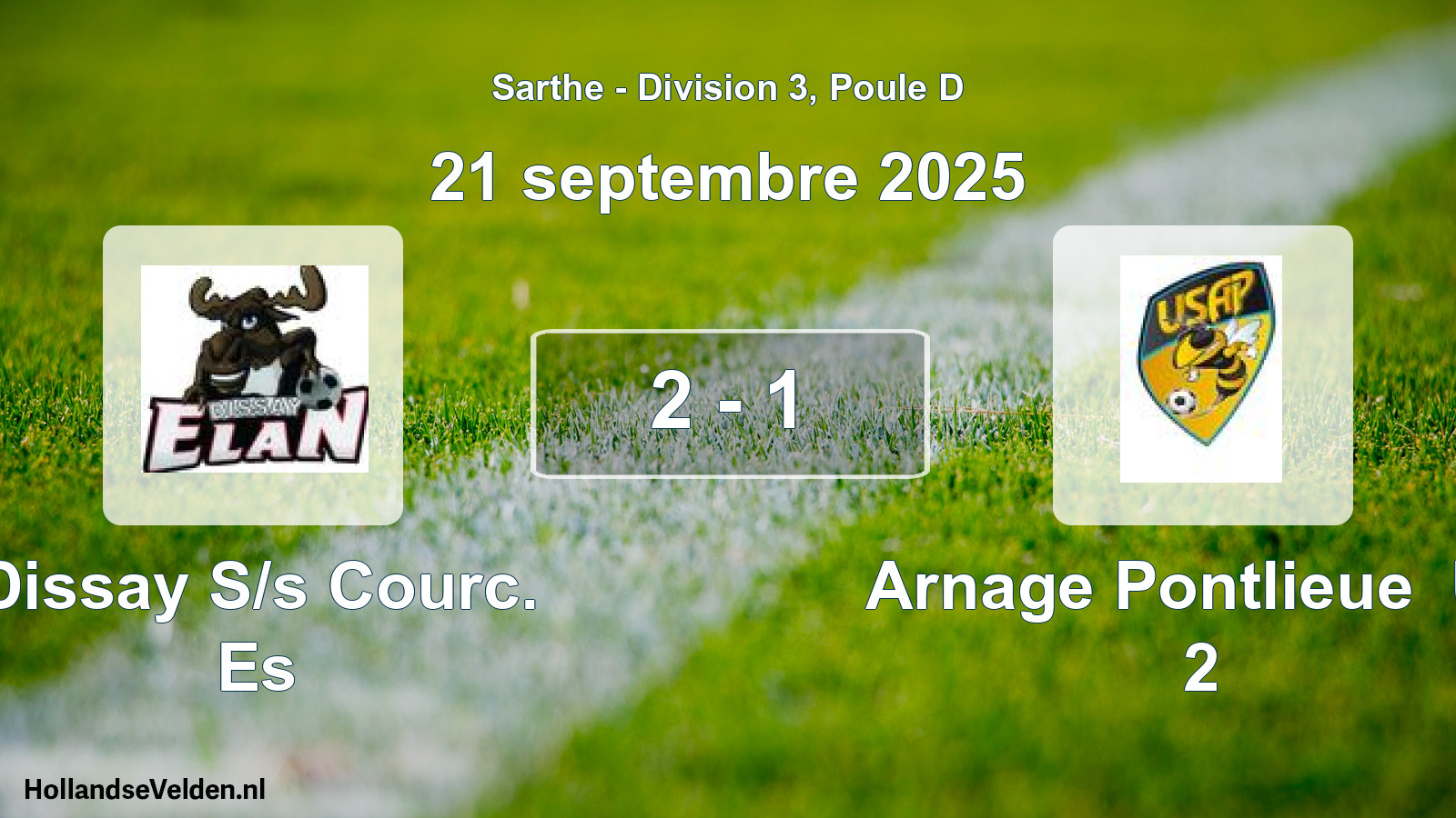 Gespeelde wedstrijd: Dissay S/s Courc. Es - Arnage Pontlieue Us 2 2 - 1 (21 september 2025)