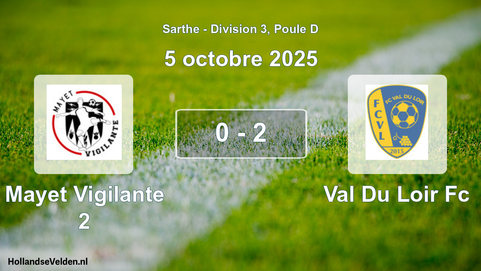 Total number of matches played: Mayet Vigilante 2 - Val Du Loir Fc 0 - 2 (5 October 2025)