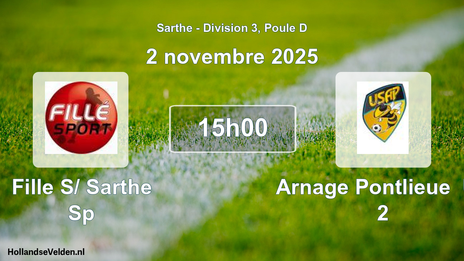 Geplande wedstrijd: Fille S/ Sarthe Sp - Arnage Pontlieue Us 2 (2 november 2025)