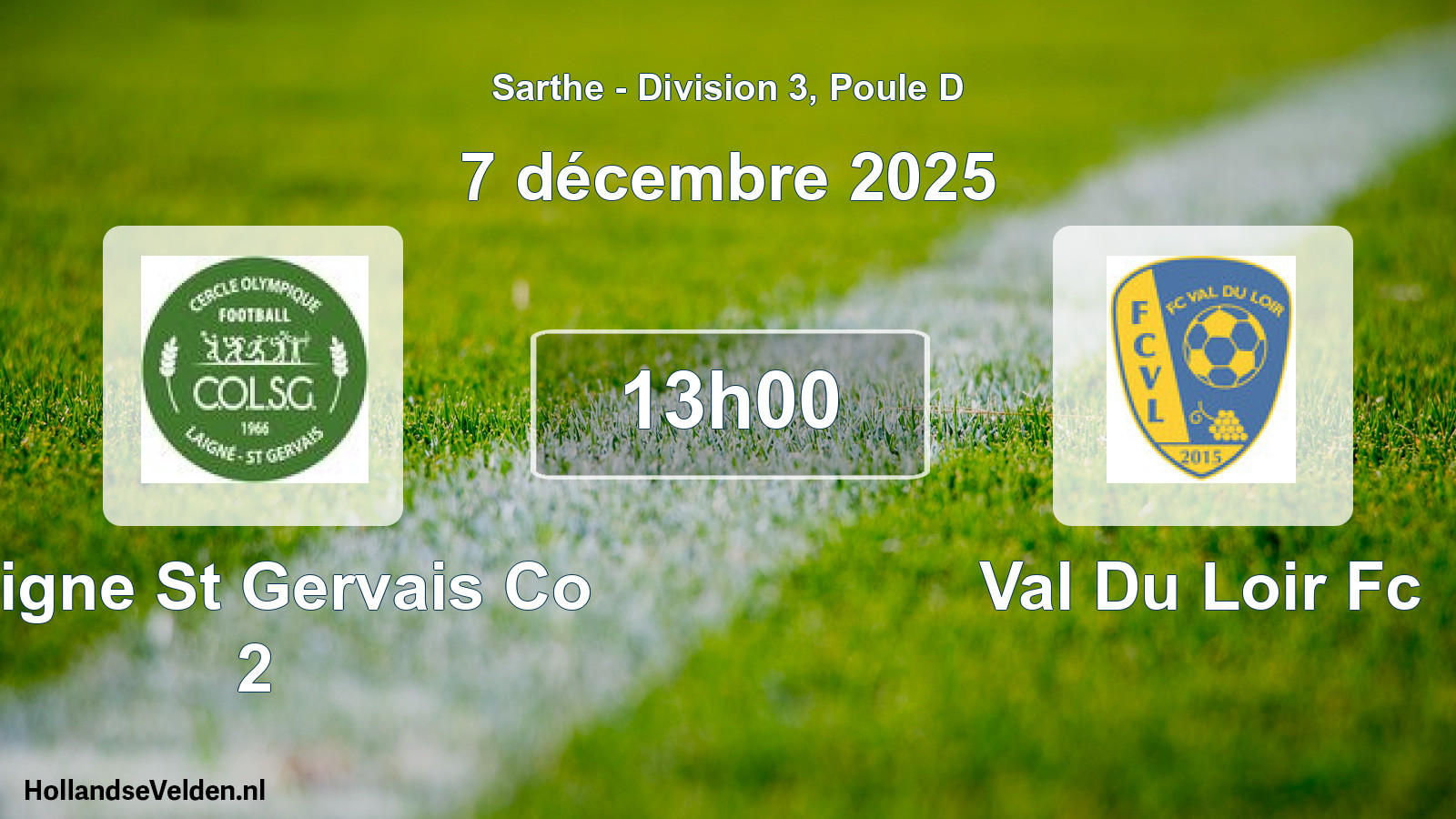 Geplande wedstrijd: Laigne St Gervais Co 2 - Val Du Loir Fc (7 december 2025)