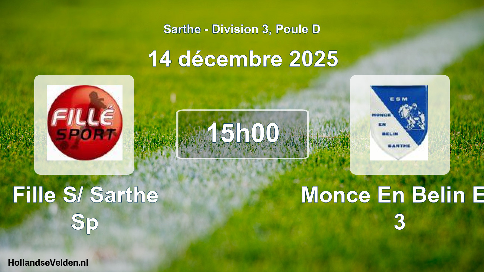 Geplande wedstrijd: Fille S/ Sarthe Sp - Monce En Belin Es 3 (14 décembre 2025)