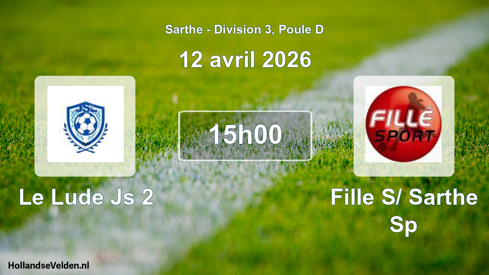 Geplande wedstrijd: Le Lude Js 2 - Fille S/ Sarthe Sp (12 avril 2026)