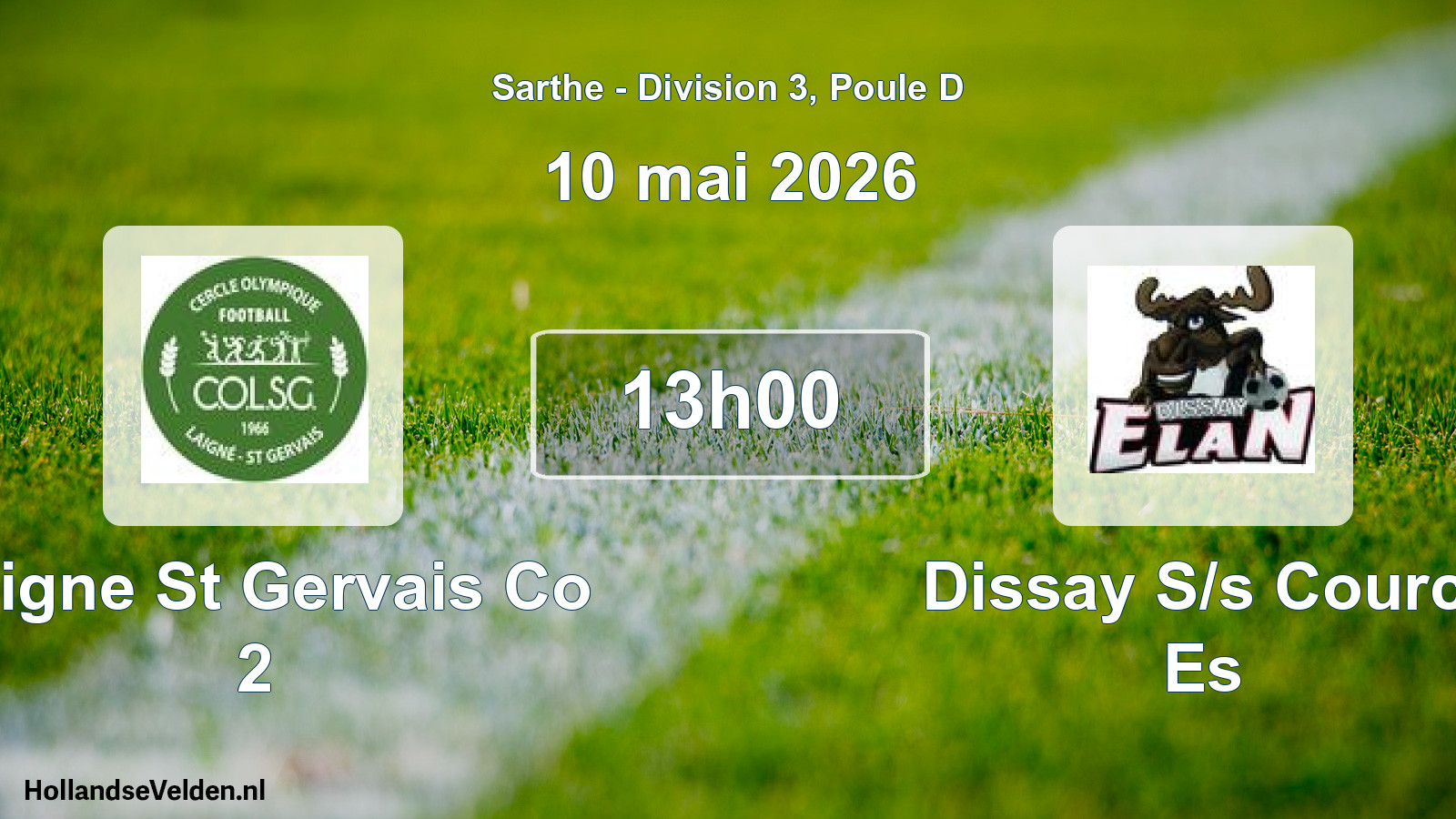 Geplande wedstrijd: Laigne St Gervais Co 2 - Dissay S/s Courc. Es (10 mai 2026)