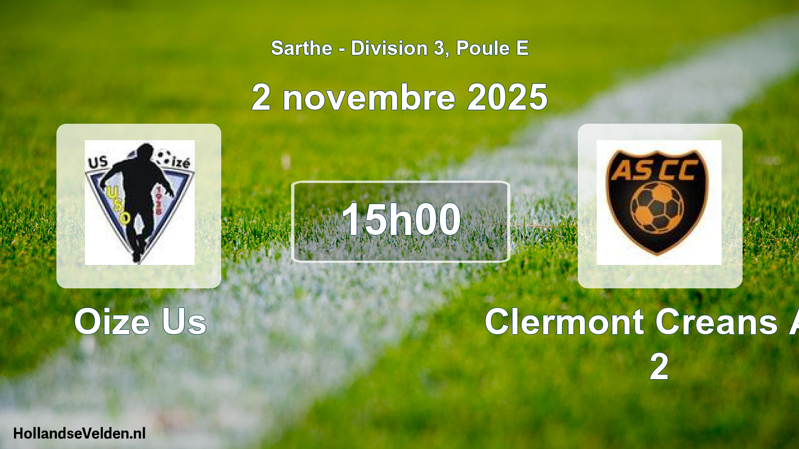 Geplande wedstrijd: Oize Us - Clermont Creans As 2 (2 novembre 2025)