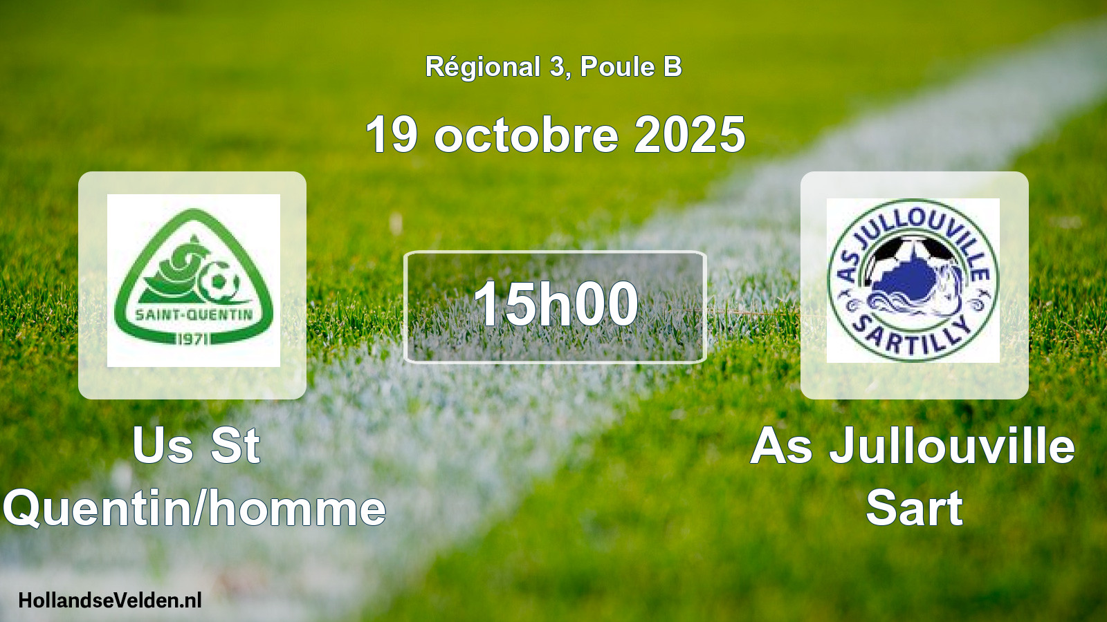 Scheduled Match: Us St Quentin/homme - As Jullouville Sart (19 October 2025)