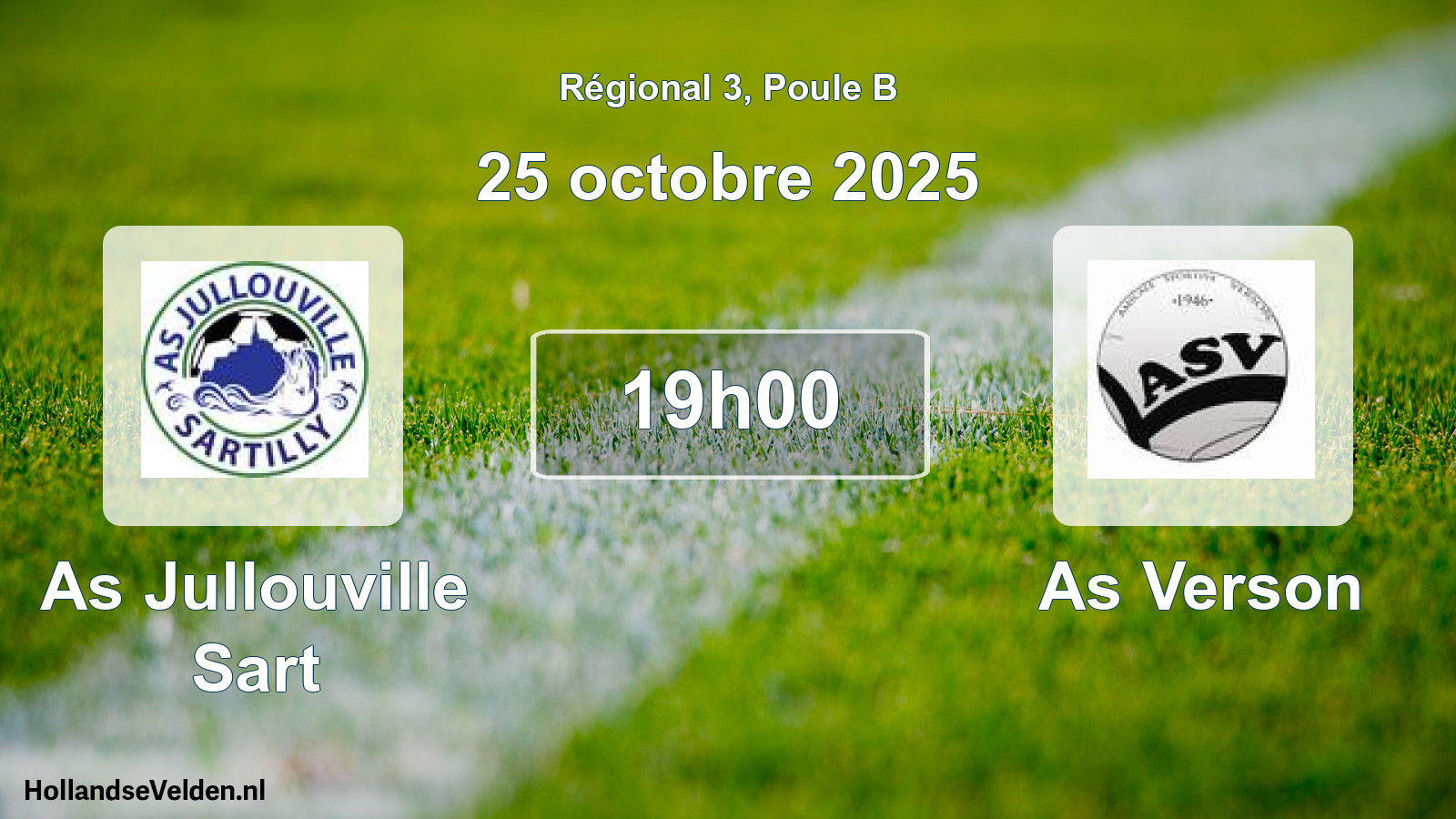 Scheduled Match: As Jullouville Sart - As Verson (25 October 2025)
