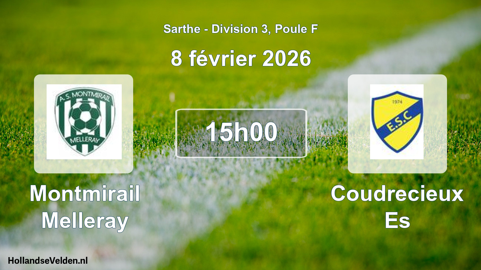 Geplande wedstrijd: Montmirail Melleray - Coudrecieux Es (8 février 2026)